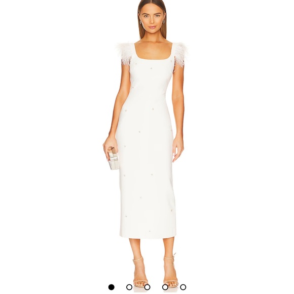 formal midi white dresses for women The White Collared Twist Backless Midi Dress